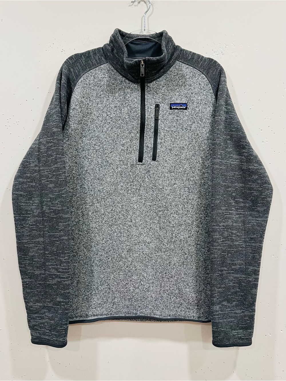 Patagonia Better Sweater 1/4 Zip Fleece Pullover Mens XL Two Tone Nickel Gray